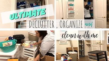 DECLUTTER, ORGANIZE AND CLEAN WITH ME | PART 1 OFFICE | LIVING IN THE MOM LANE