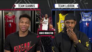 Giannis and LeBron 2020 All-Star Team Draft - Team Giannis \& Team LeBron