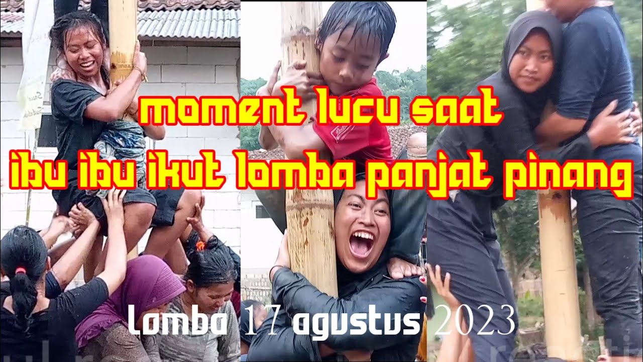 BIKIN GAGAL POKUSS‼️KETIKA IBU IBU IKUT LOMBA agustusan- PANJAT PINANG
