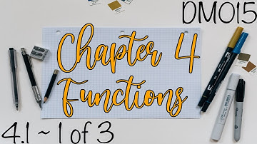 Chapter 4 Functions | 4.1 Relations and functions 1/3