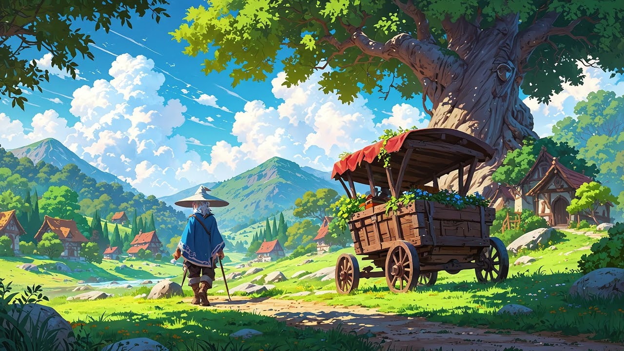 Sunlit Valley Mage — Peaceful Wizard Ambient Music | Medieval Village Atmosphere