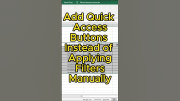 Filters in Excel made easy by use of Slicers | #excelhacks #excel #exceltips