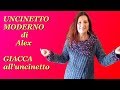 GIACCA CARDIGAN UNCINETTO CON COLLO tutorial tutte le taglie PARTE PRIMA