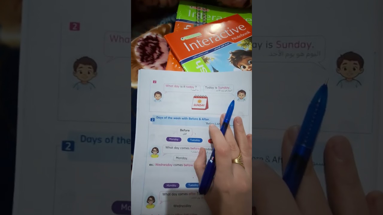 الدرس الاول الوخدة الاولى للصف الأولالابتدائي من كتاب المعاصر