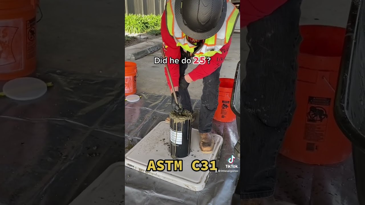 ACI Certification Grade I ASTM C31 Cylinder Rod Each Lift 25x Specialinspection