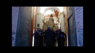 Procesión 2021. La Virgen de Gracia vuelve a procesionar acompañada de San Miguel.