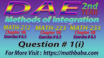 DAE 2nd year Methods of Integration Question 01 Part 01