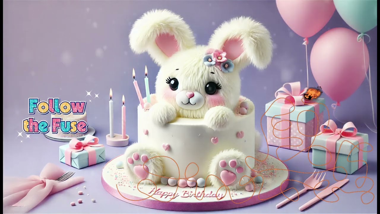 Happy Birthday Bunny Cake Time Bomb Cake | Happy Birthday  & Surprise Explosion