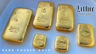 Pouring 24oz of Gold Bars ( Perfect ripples & Mirror Finish 