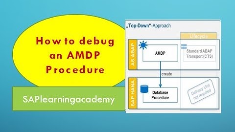 How to Debug an ABAP Managed Database Procedure (AMDP) in SAP Hana Studio