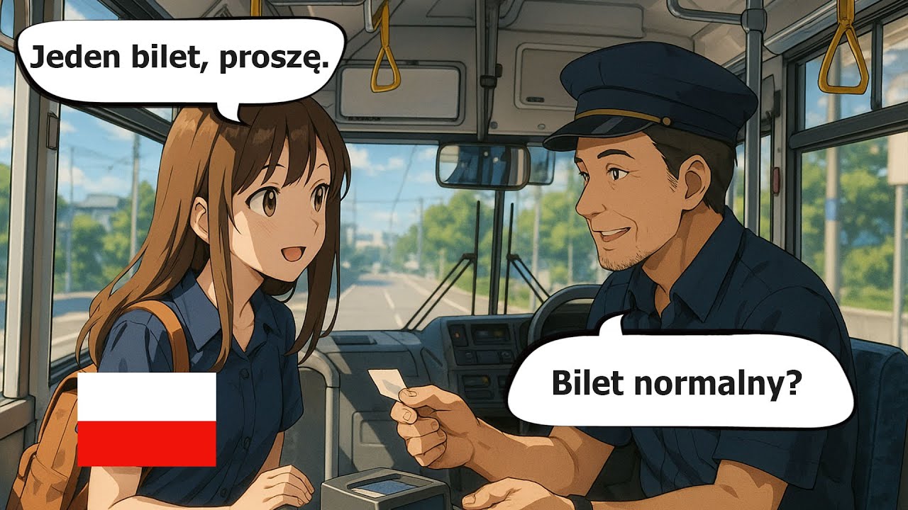 Польский язык для начинающих | Билеты на автобус и обсуждение вопросов, связанных с поездками (A1–A2