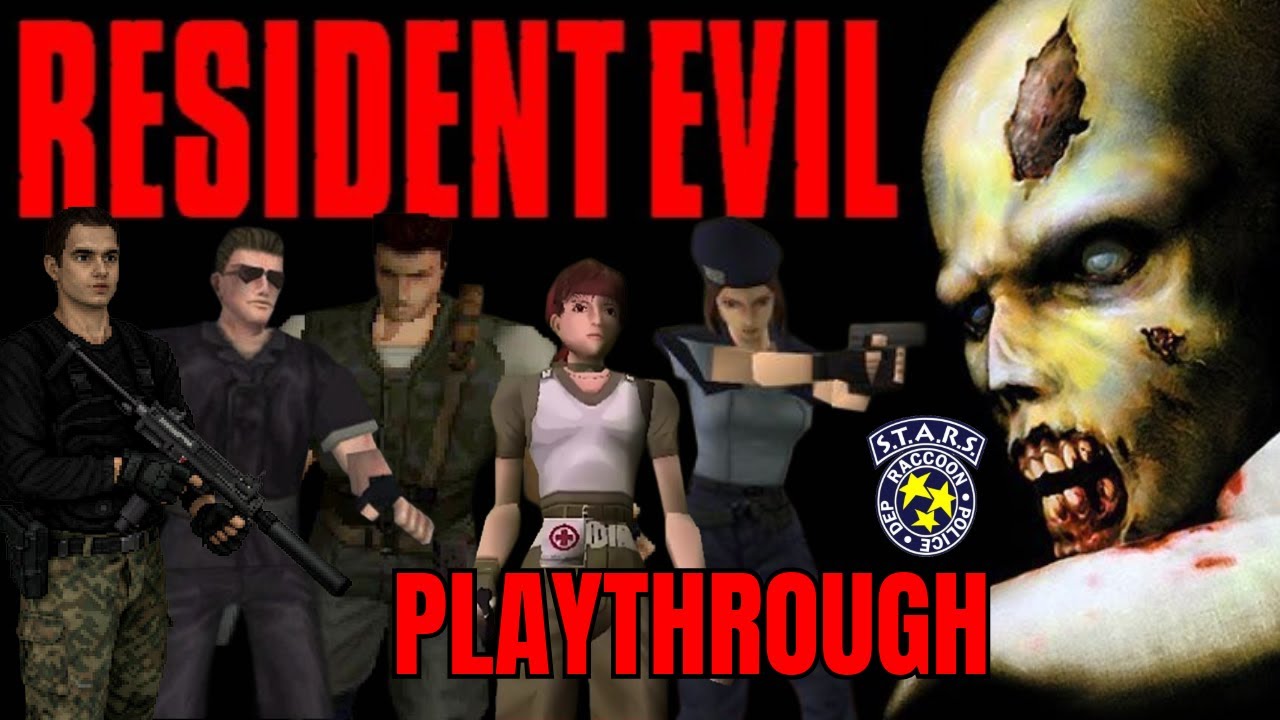 Resident Evil 1 (1996) Playthrough! My First Time!!