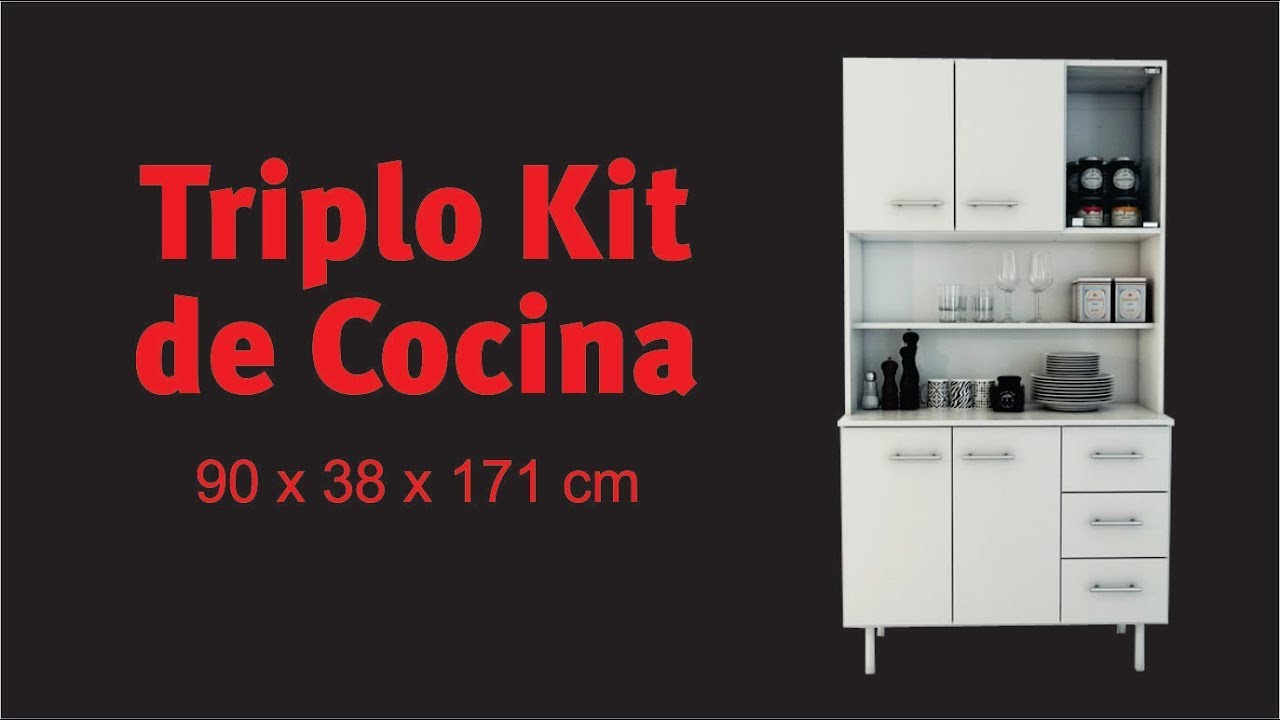 Kit mueble cocina new quartz nogal white 220x201x36 cm