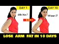 Women’s Workout : Lose Arm Fat in 10 Days | 7 Mins Easy Home Workout ( No Equipment )  - MUST  TRY