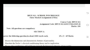 BPCE 011 SCAN SOLVED ASSIGNMENT IGNOU