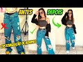 Como apertar calça jeans sem pence (cós original) | DIY faça você mesma - costura e ajuste de roupas