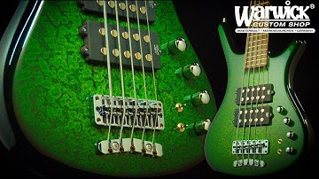 Warwick Custom Shop Masterbuilt - Corvette $$ NT 5-String - Colored Flamed Maple Top #17-3394