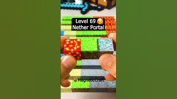 Nether Portal with 🧲 MAGNETIC Minecraft BLOCKS 🧲