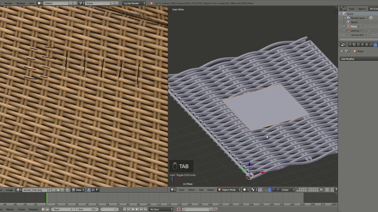 Texturing Chair part 2 texturing the wicker chair - YouTube