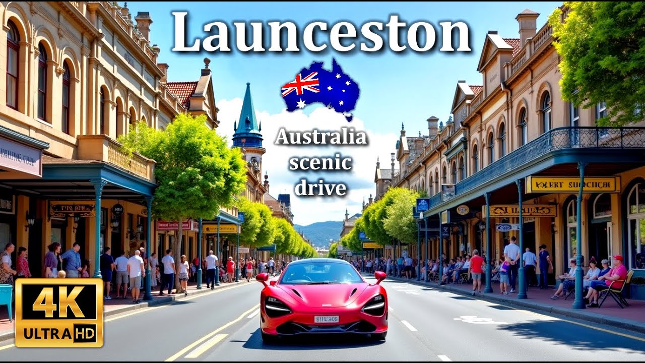 Лонсестон, Тасмания - Австралия, живописная поездка 4K