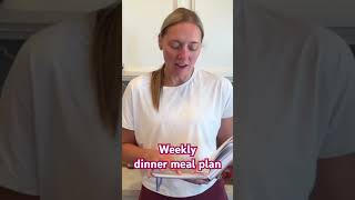 Weekly dinner meal plan #shorts