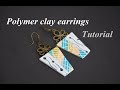 polymer clay earrings with LUCY CLAY Stencils FIMO tutorial серьги из полимерной глины Ohrringe DIY