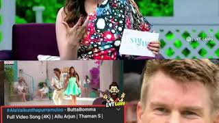 SAM JAM Allu Arjun about buttabomma song/ davidwarner