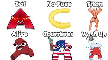 Alphabet Lore But Everyone ALL Different Versions (New Full Version 21)