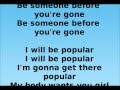 Popular - Eric Saade - lyrics