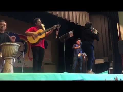 Bajo Salario playing at Rigler Elementary school 2018