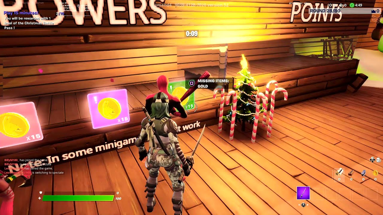 Trying Christmas minigames (by amand4)