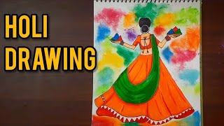 Holi Special Drawing 2022| Happy Holi Drawing| Holi Drawing Easy| Beautiful Holi Drawing| Poster screenshot 4