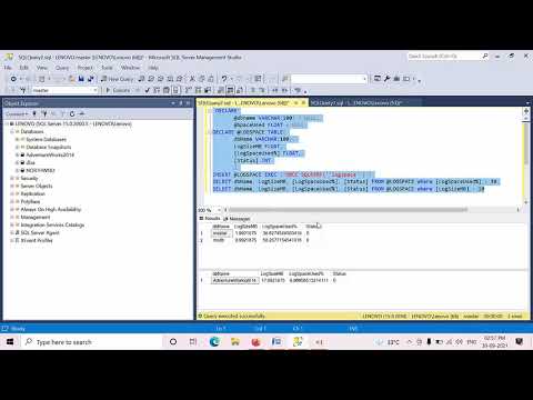 How to Sort Out dbcc sqlperf logspace Results