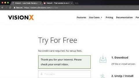 VisionX - Getting Started