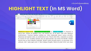 How to Highlight Text in Microsoft Word [2025] | The Knowledge Academy