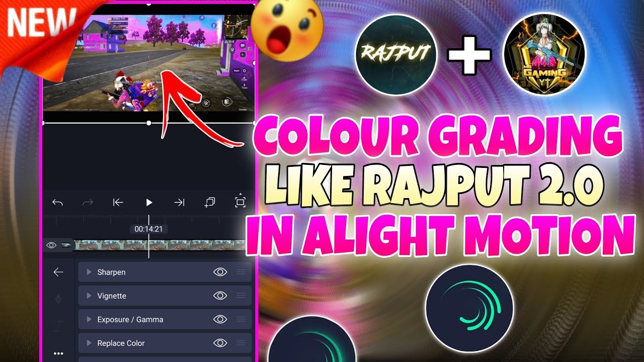 How To Colour Grade Pubg Lite Awm Headshot Video Like @RAJPUT 2.0 In Alight motion| New Colour