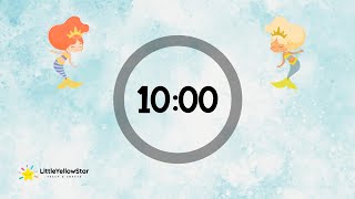 Mermaid Timer For Kids - 10 Minutes Countdown Timer For Kids With Music | Classroom Timer