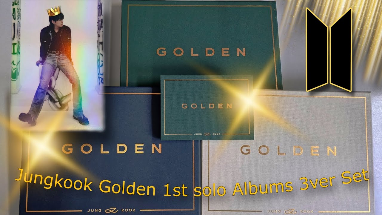 [Set] BTS JUNGKOOK GOLDEN 1st Solo Album 3 Ver Set + Weverse Album Ver