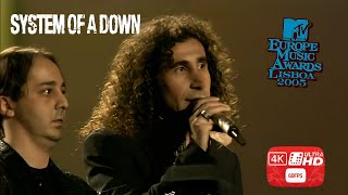 System Of A Down - B.Y.O.B. MTV EMA Music Awards 2005 With Receive Award (4K Ultra HD | 60 FPS)