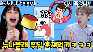 누나 몰래 푸딩 훔쳐먹는 방법!?ㅋㅋㅋ 들키면...?