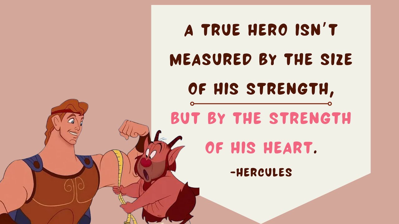 A true hero isn't measured by the size of his strength of his