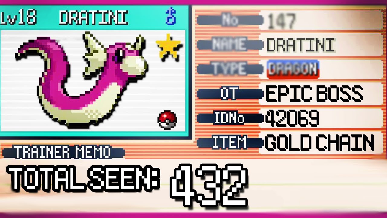 How to catch a shiny Dratini in Pokémon FireRed Version - Quora