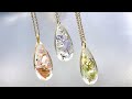【UVレジン　100均】セリアのクラッシュシェルを使って大人なネックレス作ってみました！UV resin Crash shell necklace