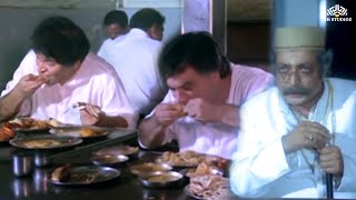 अरे बाबा ये भूके लोग पूरा होटल का खाना खा गए - कादर खान असरानी दिनेश हिंगू हिंदी कॉमेडी - Kadar Khan