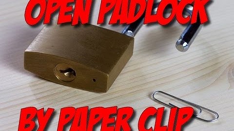 How to open padlock without key using paper clip - lifehack