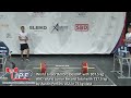 World Jr Record Deadlift with 307.5 kg and Total with 737.5 kg by Austin Perkins USA in 74 kg class