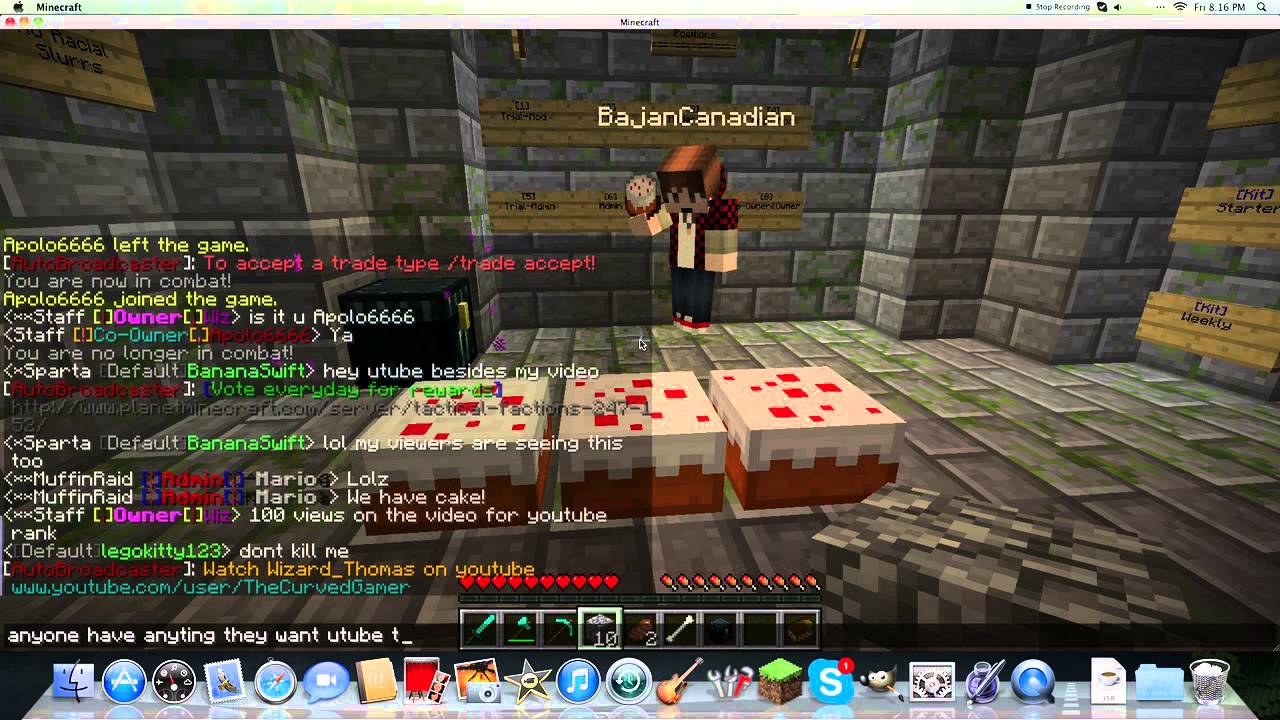 Minecraft Server : Tactical Factions [pvp] [survival] [24/7] [no lag ...