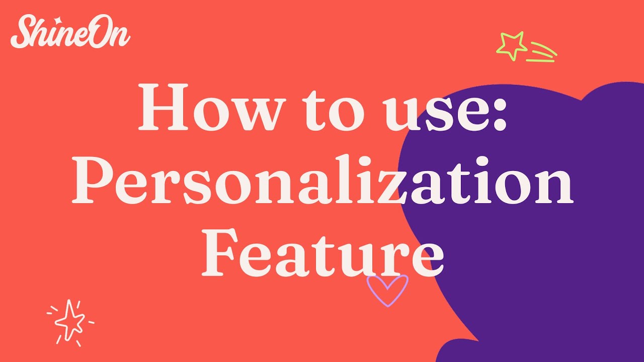 ShineOn Product Personlization Feature