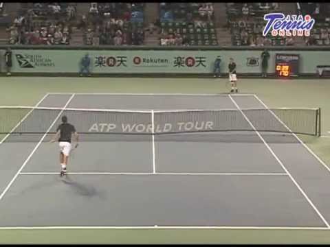 楽天 OPEN 2009 ２回戦 ジル・シモン VS ミハイル・ユージニー