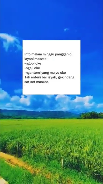 INFO MALAM MINGGU Panggah di Layani maszee #Shorts
